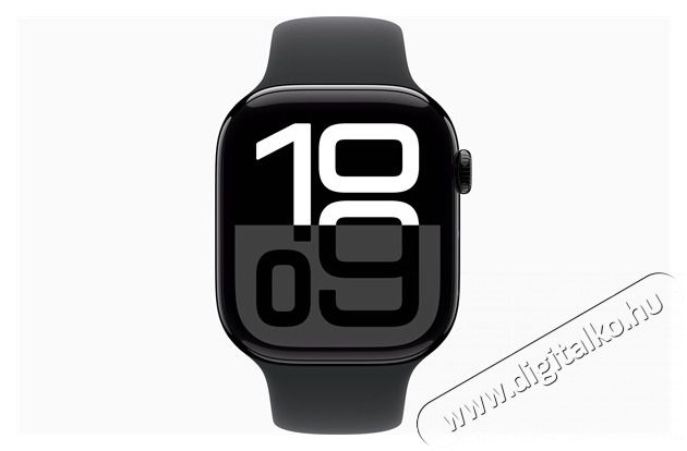 Apple Watch S10 GPS (46mm) kozmoszfekete alum&iacute;nium tok, fekete sportsz&iacute;j (S/M) okos&oacute;ra Mobil / Kommunik&aacute;ci&oacute; / Smart - Okos eszk&ouml;z - Okos&oacute;ra - 514605