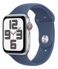 Apple Watch SE2 v3 Cellular (44mm) ez&uuml;st alum&iacute;nium tok, denim sportsz&iacute;j (M/L) okos&oacute;ra Mobil / Kommunik&aacute;ci&oacute; / Smart - Okos eszk&ouml;z - Okos&oacute;ra - 514584