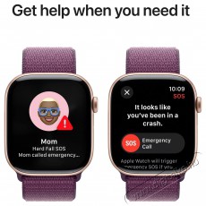 Apple Watch Series 10 46mm Cellular Rose Gold Aluminium Case with Plum Sport Loop Mobil / Kommunik&aacute;ci&oacute; / Smart - Okos eszk&ouml;z - Okos&oacute;ra - 523647