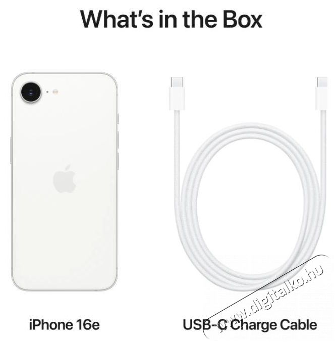 Apple iPhone 16e 512 GB feh&eacute;r Mobil / Kommunik&aacute;ci&oacute; / Smart - Okostelefon - iOS - 526852