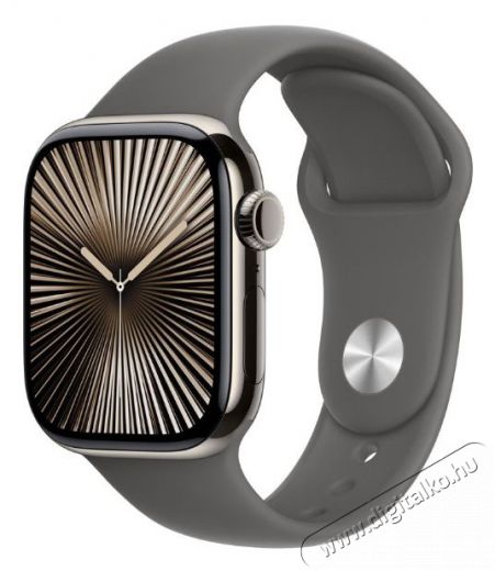 Apple Watch Series 10 42mm Cellular Natural Titanium Case with Stone Grey Sport Band - M/L Mobil / Kommunik&aacute;ci&oacute; / Smart - Okos eszk&ouml;z - Okos&oacute;ra - 523669