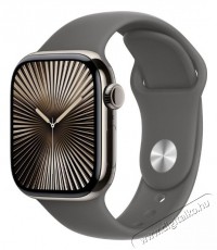 Apple Watch Series 10 42mm Cellular Natural Titanium Case with Stone Grey Sport Band - M/L Mobil / Kommunik&aacute;ci&oacute; / Smart - Okos eszk&ouml;z - Okos&oacute;ra - 523669