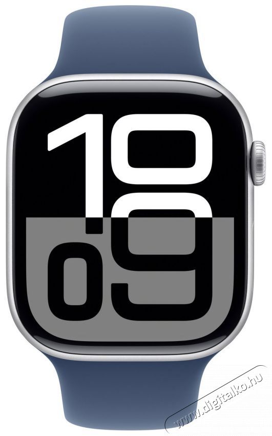 Apple Watch Series 10 46mm Cellular Silver Aluminium Case with Denim Sport Band - S/M Mobil / Kommunik&aacute;ci&oacute; / Smart - Okos eszk&ouml;z - Okos&oacute;ra - 523668