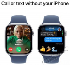 Apple Watch Series 10 46mm Cellular Silver Aluminium Case with Denim Sport Band - S/M Mobil / Kommunik&aacute;ci&oacute; / Smart - Okos eszk&ouml;z - Okos&oacute;ra - 523668