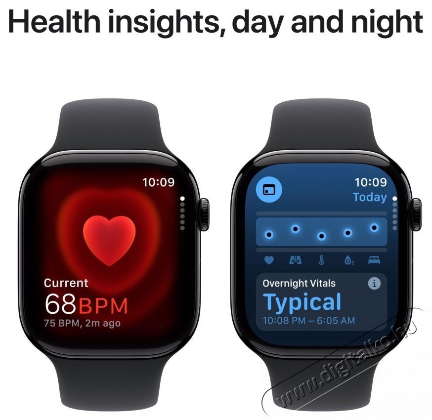 Apple Watch Series 10 46mm Cellular Slate Titanium Case with Black Sport Band - S/M Mobil / Kommunik&aacute;ci&oacute; / Smart - Okos eszk&ouml;z - Okos&oacute;ra - 523656