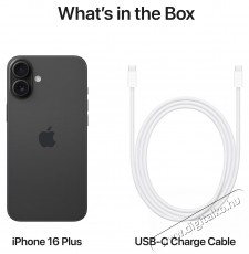Apple iPhone 16 Plus Mobiltelefon, 256GB, 5G, Fekete Mobil / Kommunik&aacute;ci&oacute; / Smart - Okostelefon - iOS - 535979