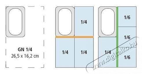 APS GN Rozsdamentes ac&eacute;l 1/4, 26,5 x 16,2 cm, 100 mm, 2,8 l, 81404 Konyhai term&eacute;kek - Ed&eacute;ny - S&uuml;tőed&eacute;ny / j&eacute;nai t&aacute;l - 524131