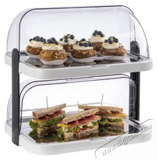 APS Hűtött büfé vitrin 2 szintes, fehér 09200 Konyhai termékek - Hűtő, fagyasztó (szabadonálló) - Mini hűtő / minibár - 526877