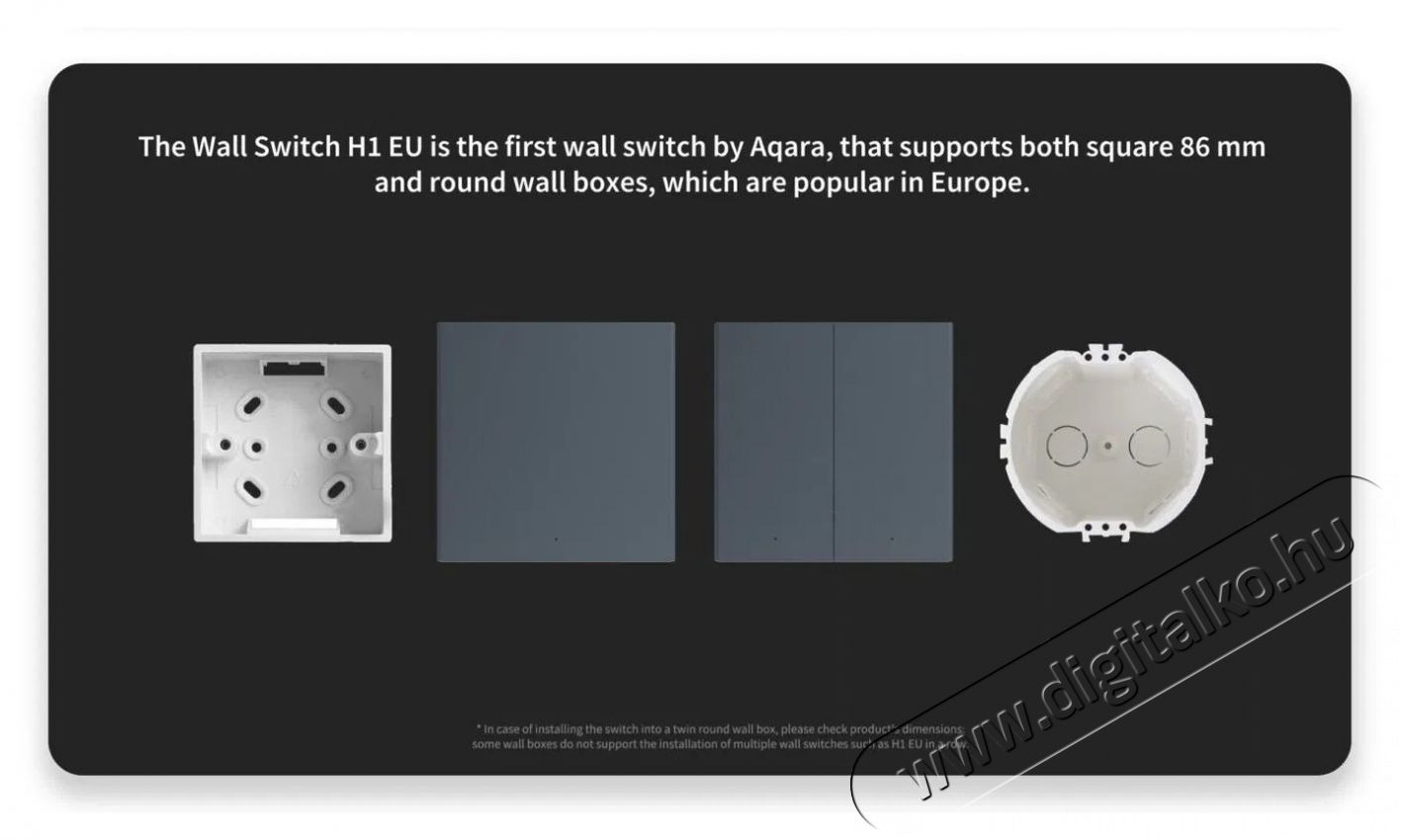AQARA Smart Wall Switch H1 (No Neutral, Double Rocker), sz&uuml;rke H&aacute;ztart&aacute;s / Otthon / K&uuml;lt&eacute;r - Okos otthon - Kieg&eacute;sz&iacute;tő - 523763