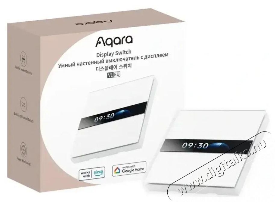AQARA Display Switch V1 (WS-K02D) H&aacute;ztart&aacute;s / Otthon / K&uuml;lt&eacute;r - Okos otthon - Kieg&eacute;sz&iacute;tő - 523752