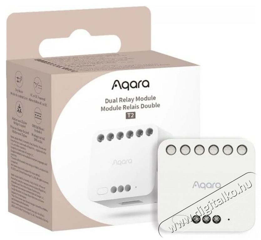 AQARA Dual Relay Controller T2 H&aacute;ztart&aacute;s / Otthon / K&uuml;lt&eacute;r - Okos otthon - Kieg&eacute;sz&iacute;tő - 523753