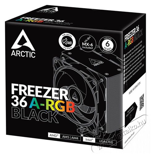 ARCTIC Freezer 36 A-RGB fekete processzorhűtő Iroda &eacute;s sz&aacute;m&iacute;t&aacute;stechnika - Sz&aacute;m&iacute;t&oacute;g&eacute;p tartoz&eacute;k - Processzor - 500112