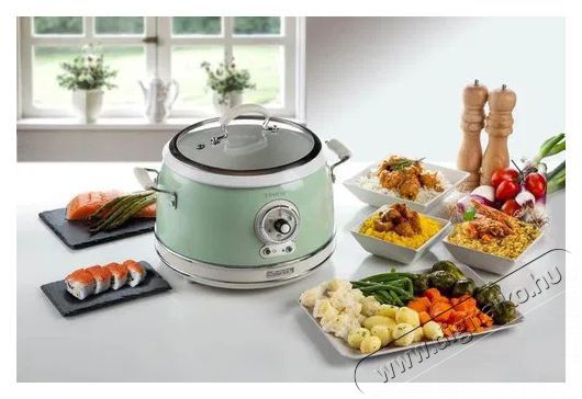 Ariete Vintage 2904/04 - z&ouml;ld Konyhai term&eacute;kek - Konyhai kisg&eacute;p (s&uuml;t&eacute;s / főz&eacute;s / hűt&eacute;s / &eacute;telk&eacute;sz&iacute;t&eacute;s) - L&eacute;gkever&eacute;ses főzőg&eacute;p / elektromos kukta / multifunkci&oacute;s s&uuml;tő - 523817