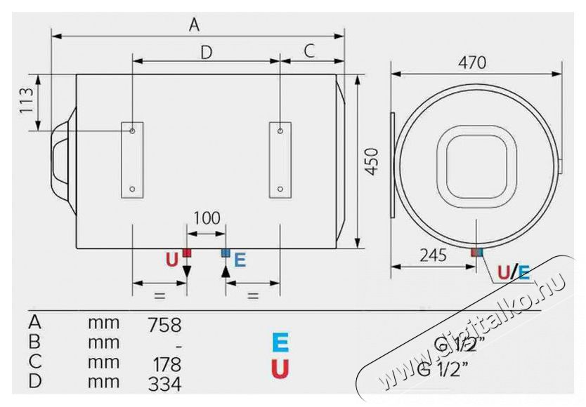 Ariston PRO1 ECO 80 H 1,8K PL EU V&iacute;zmeleg&iacute;tő / bojler / t&aacute;rol&oacute; H&aacute;ztart&aacute;s / Otthon / K&uuml;lt&eacute;r - V&iacute;zmeleg&iacute;tő / bojler / t&aacute;rol&oacute; - Bojler / melegv&iacute;z t&aacute;rol&oacute; - 526903