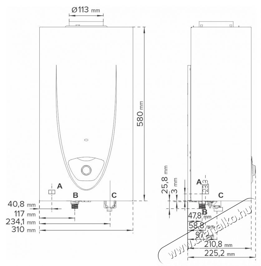 Ariston FAST EVO X DISPLAY ONT 11 NG EU &aacute;tfoly&oacute;s g&aacute;zbojler H&aacute;ztart&aacute;s / Otthon / K&uuml;lt&eacute;r - V&iacute;zmeleg&iacute;tő / bojler / t&aacute;rol&oacute; - Bojler / melegv&iacute;z t&aacute;rol&oacute; - 536037