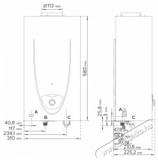 Ariston FAST EVO X DISPLAY ONT 11 NG EU &aacute;tfoly&oacute;s g&aacute;zbojler H&aacute;ztart&aacute;s / Otthon / K&uuml;lt&eacute;r - V&iacute;zmeleg&iacute;tő / bojler / t&aacute;rol&oacute; - Bojler / melegv&iacute;z t&aacute;rol&oacute; - 536037