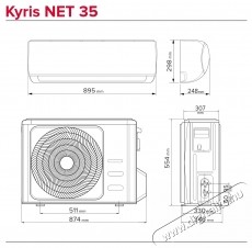 Ariston KYRIS NET 9000 BTU Kl&iacute;ma, WI-FI, A+++/A+++ energiaoszt&aacute;ly, Intelligent Eye &eacute;rz&eacute;kelő, intelligens p&aacute;r&aacute;s&iacute;t&oacute; funkci&oacute;, szellős, feh&eacute;r H&aacute;ztart&aacute;s / Otthon / K&uuml;lt&eacute;r - Ventil&aacute;tor / L&eacute;gkondicion&aacute;l&oacute; - Split kl&iacute;ma - 536028