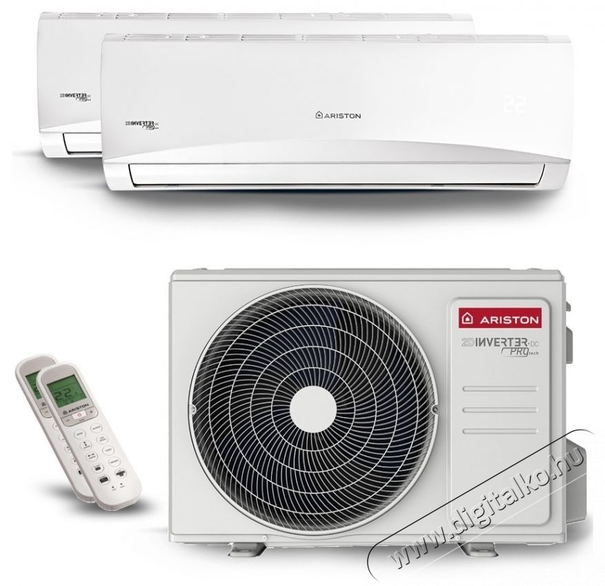 Ariston Prios 55 dual XD0 multisplit kl&iacute;ma, 1 x 9000 BTU, 1 x 12000 BTU H&aacute;ztart&aacute;s / Otthon / K&uuml;lt&eacute;r - Ventil&aacute;tor / L&eacute;gkondicion&aacute;l&oacute; - Split kl&iacute;ma - 536029