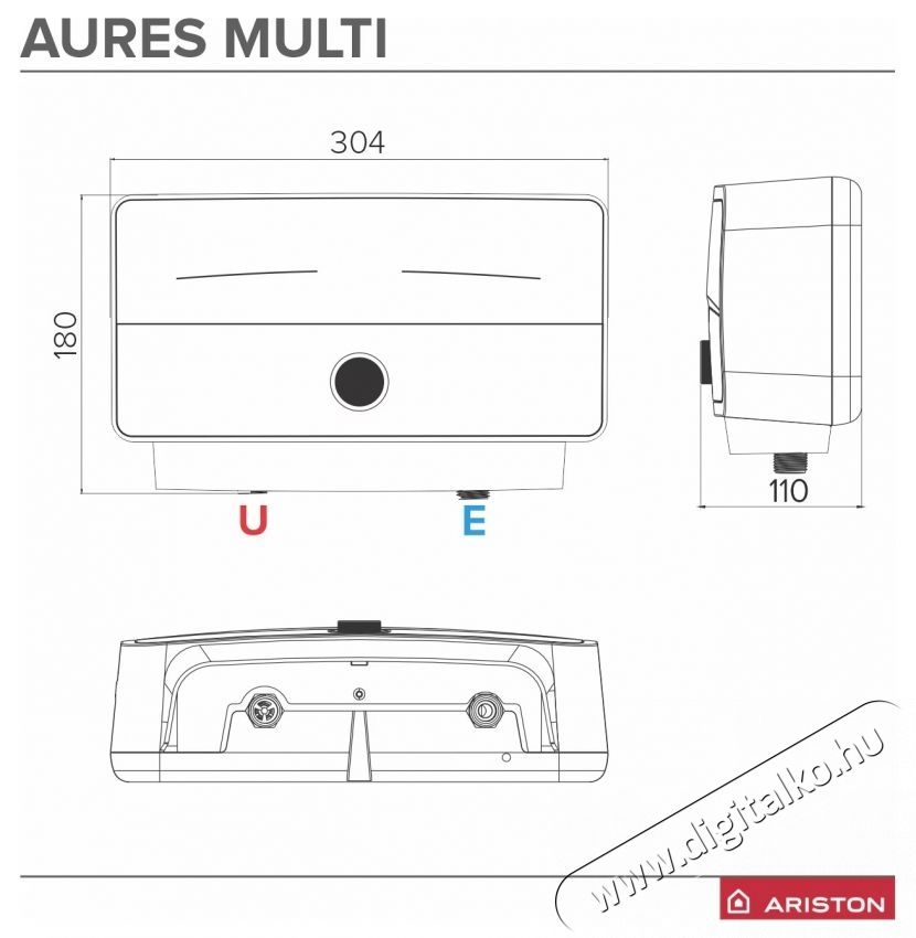 Ariston AURES MULTI elektromos &aacute;tfoly&oacute;s v&iacute;zmeleg&iacute;tő H&aacute;ztart&aacute;s / Otthon / K&uuml;lt&eacute;r - V&iacute;zmeleg&iacute;tő / bojler / t&aacute;rol&oacute; - V&iacute;zmeleg&iacute;tő - 536039