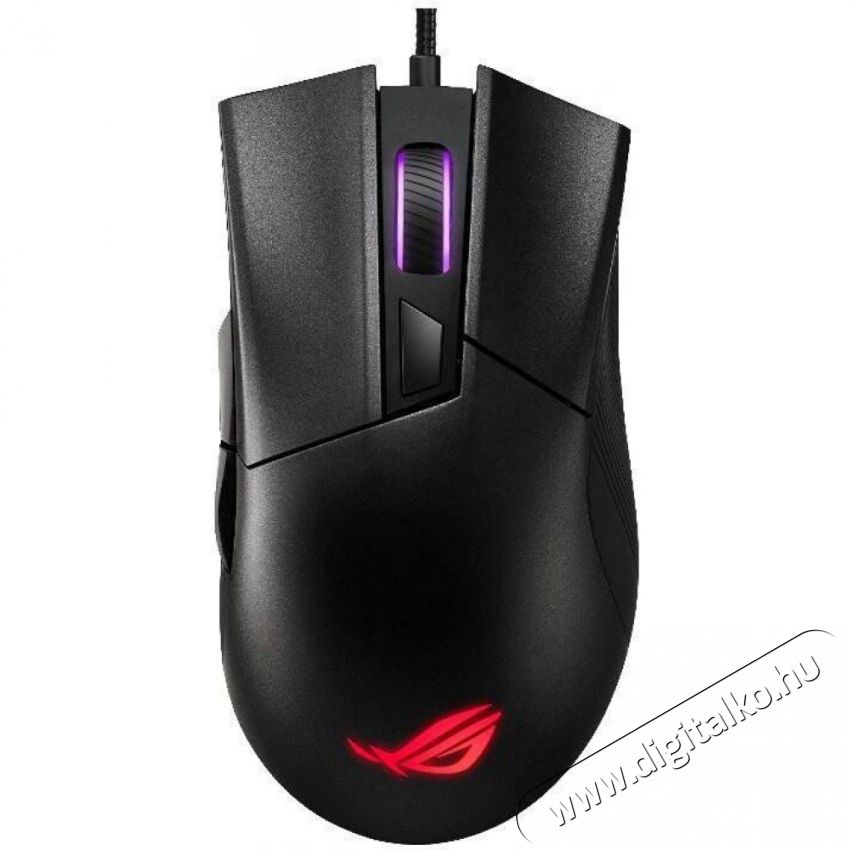 Asus ROG Gladius II Core fekete gamer eg&eacute;r Iroda &eacute;s sz&aacute;m&iacute;t&aacute;stechnika - Eg&eacute;r - Vezet&eacute;kes eg&eacute;r - 385284
