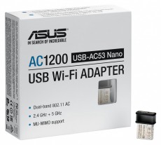 Asus Wireless Adapter Usb Dual Band AC1200, USB-AC53 NANO Iroda &eacute;s sz&aacute;m&iacute;t&aacute;stechnika - H&aacute;l&oacute;zat - H&aacute;l&oacute;zati kieg&eacute;sz&iacute;tő - 487100