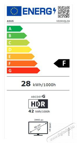Asus VG34VQL3A MONITOR Iroda &eacute;s sz&aacute;m&iacute;t&aacute;stechnika - Monitor - Monitor - 497560