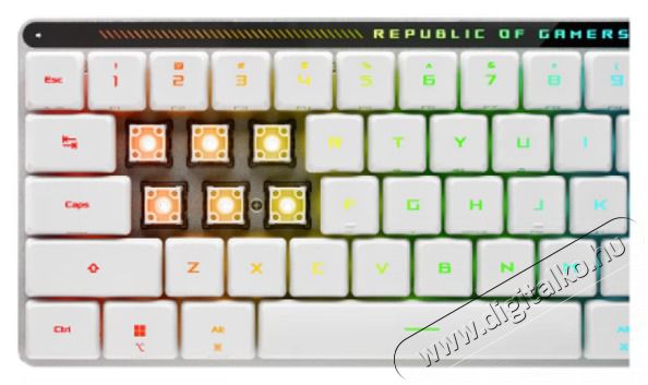 Asus ROG Falchion RX Low Profile feh&eacute;r vezet&eacute;k n&eacute;lk&uuml;li billentyűzet Iroda &eacute;s sz&aacute;m&iacute;t&aacute;stechnika - Billentyűzet / billentyűzet szett - Vezet&eacute;k n&eacute;lk&uuml;li - 499978