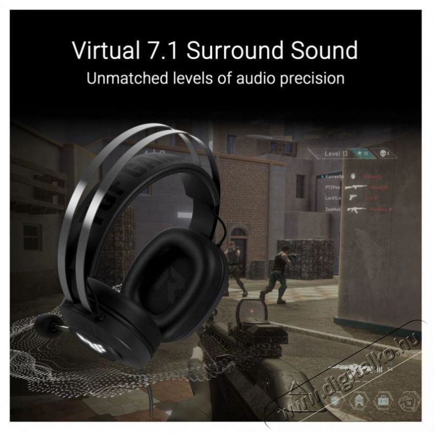 Asus TUF Gaming H1 Gen II Audio-Video / Hifi / Multim&eacute;dia - F&uuml;l &eacute;s Fejhallgat&oacute;k - Fejhallgat&oacute; - 518505