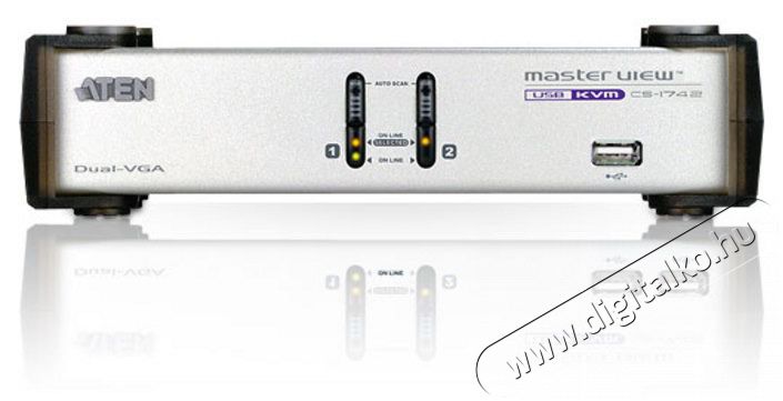 ATEN CS1742C-AT 2PC USB VGA Dual-View + Audio KVM Switch Iroda &eacute;s sz&aacute;m&iacute;t&aacute;stechnika - Egy&eacute;b sz&aacute;m&iacute;t&aacute;stechnikai term&eacute;k - 413537