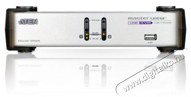 ATEN CS1742C-AT 2PC USB VGA Dual-View + Audio KVM Switch Iroda &eacute;s sz&aacute;m&iacute;t&aacute;stechnika - Egy&eacute;b sz&aacute;m&iacute;t&aacute;stechnikai term&eacute;k - 413537