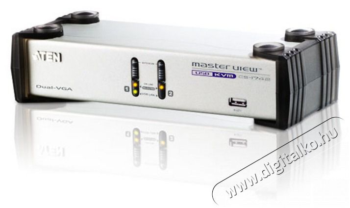 ATEN CS1742C-AT 2PC USB VGA Dual-View + Audio KVM Switch Iroda &eacute;s sz&aacute;m&iacute;t&aacute;stechnika - Egy&eacute;b sz&aacute;m&iacute;t&aacute;stechnikai term&eacute;k - 413537