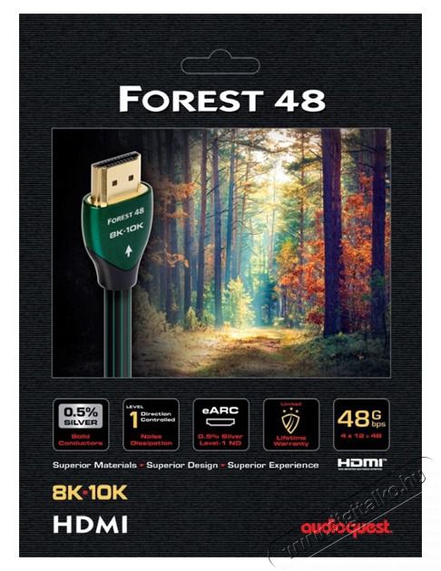 AUDIOQUEST Forest HDM48FOR300 3m HDMI 2.1 k&aacute;bel Tv kieg&eacute;sz&iacute;tők - K&aacute;bel / csatlakoz&oacute; - Hdmi k&aacute;bel - 390259