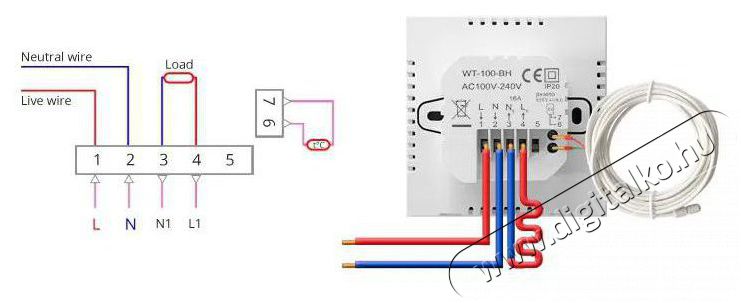 AVATTO ZWT100-16A Zigbee for Electric Heating H&aacute;ztart&aacute;s / Otthon / K&uuml;lt&eacute;r - Okos otthon - Termoszt&aacute;t - 508055