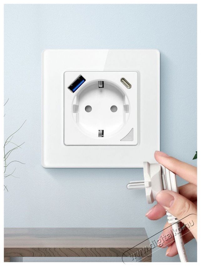 AVATTO N-WOT10-EU - WiFi, USB, feh&eacute;r H&aacute;ztart&aacute;s / Otthon / K&uuml;lt&eacute;r - Okos otthon - Okos konnektor - 523874