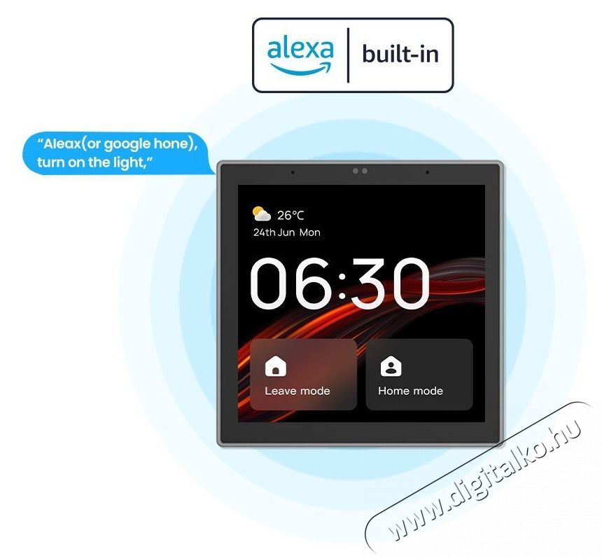 AVATTO T6E Smart home Control Panel H&aacute;ztart&aacute;s / Otthon / K&uuml;lt&eacute;r - Okos otthon - Smart időj&aacute;r&aacute;s &aacute;llom&aacute;s - 508052