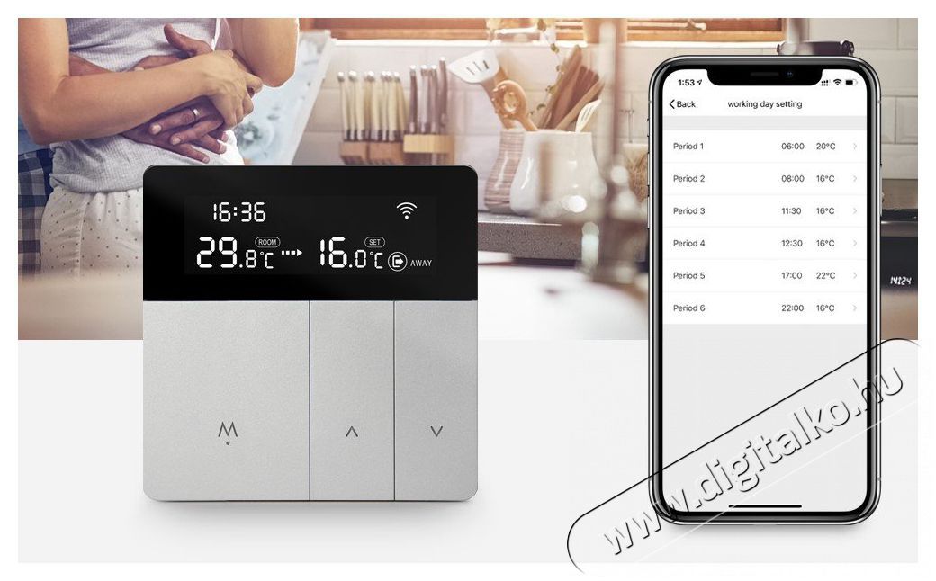 AVATTO WT50-WH-3A WiFi for Water Heating H&aacute;ztart&aacute;s / Otthon / K&uuml;lt&eacute;r - Okos otthon - Termoszt&aacute;t - 508060