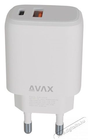 AVAX CH312W SPEEDY 12W USB A + USB C h&aacute;l&oacute;zati t&ouml;ltő H&aacute;ztart&aacute;s / Otthon / K&uuml;lt&eacute;r - Vil&aacute;g&iacute;t&aacute;s / elektromoss&aacute;g - H&aacute;l&oacute;zati eloszt&oacute; / hosszabb&iacute;t&oacute; / adapter - 508658