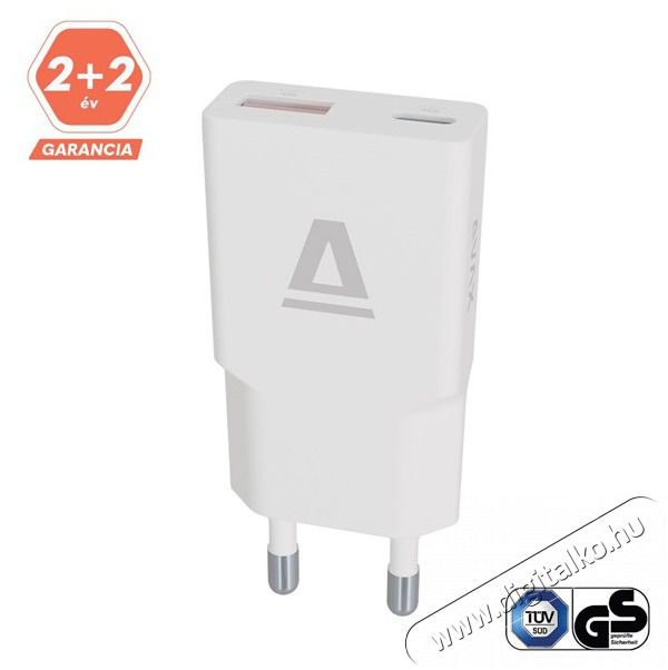 AVAX CH641W NANO SLIM 30W USB-C (PD3.0)+USB-A (QC3.0) feh&eacute;r h&aacute;l&oacute;zati t&ouml;ltő H&aacute;ztart&aacute;s / Otthon / K&uuml;lt&eacute;r - Vil&aacute;g&iacute;t&aacute;s / elektromoss&aacute;g - H&aacute;l&oacute;zati eloszt&oacute; / hosszabb&iacute;t&oacute; / adapter - 508650