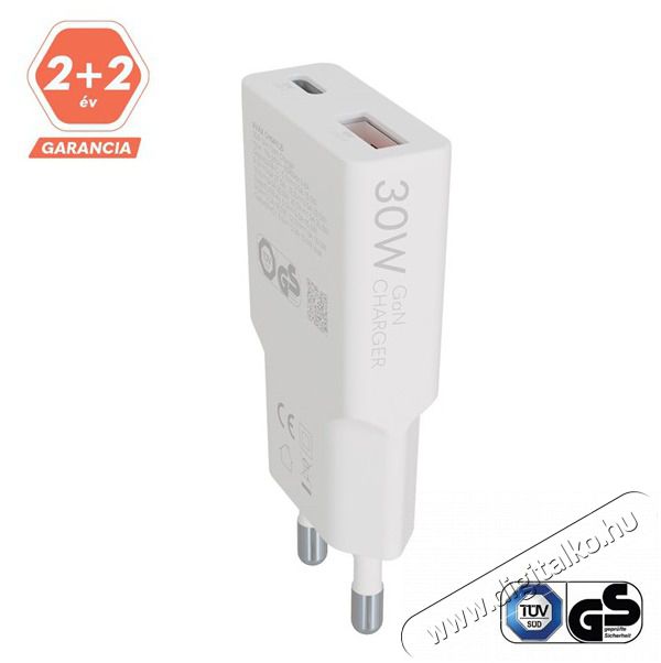 AVAX CH641W NANO SLIM 30W USB-C (PD3.0)+USB-A (QC3.0) feh&eacute;r h&aacute;l&oacute;zati t&ouml;ltő H&aacute;ztart&aacute;s / Otthon / K&uuml;lt&eacute;r - Vil&aacute;g&iacute;t&aacute;s / elektromoss&aacute;g - H&aacute;l&oacute;zati eloszt&oacute; / hosszabb&iacute;t&oacute; / adapter - 508650