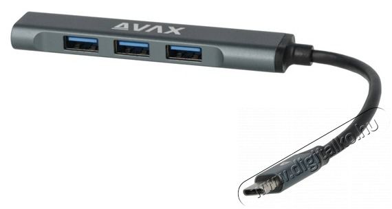 AVAX HB601 CONNECT+ Type C-4xUSB 3.0 HUB Iroda &eacute;s sz&aacute;m&iacute;t&aacute;stechnika - Notebook kieg&eacute;sz&iacute;tő - USB hub / eloszt&oacute; - 514979