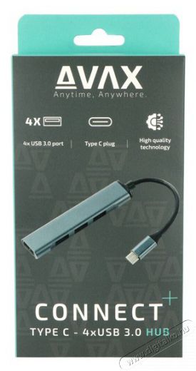 AVAX HB601 CONNECT+ Type C-4xUSB 3.0 HUB Iroda &eacute;s sz&aacute;m&iacute;t&aacute;stechnika - Notebook kieg&eacute;sz&iacute;tő - USB hub / eloszt&oacute; - 514979