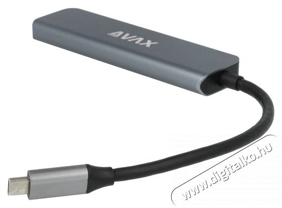 AVAX HB611 CONNECT+ 5in1 Multi Type C-HDMI(4k60Hz), TypeC, 2xUSB 3.0, PD 100W HUB Iroda &eacute;s sz&aacute;m&iacute;t&aacute;stechnika - Notebook kieg&eacute;sz&iacute;tő - USB hub / eloszt&oacute; - 514980
