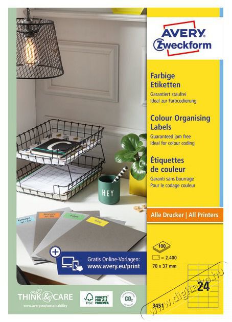 Avery 3451 70x37mm s&aacute;rga univerz&aacute;lis c&iacute;mke Iroda &eacute;s sz&aacute;m&iacute;t&aacute;stechnika - Egy&eacute;b sz&aacute;m&iacute;t&aacute;stechnikai term&eacute;k - 404285