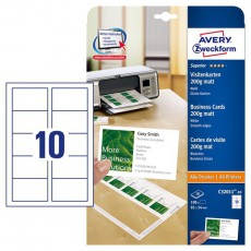 Avery C32011-10 84x54mm 100db-os feh&eacute;r n&eacute;vjegyk&aacute;rtya - H&aacute;ztart&aacute;s / Otthon / K&uuml;lt&eacute;r - Egy&eacute;b h&aacute;ztart&aacute;si term&eacute;k - 439414