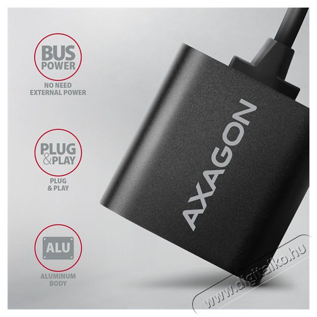 Axagon ADA-12 USB stereo audio adapter Tv kieg&eacute;sz&iacute;tők - K&aacute;bel / csatlakoz&oacute; - Csatlakoz&oacute; / eloszt&oacute; / &aacute;talak&iacute;t&oacute; - 391151