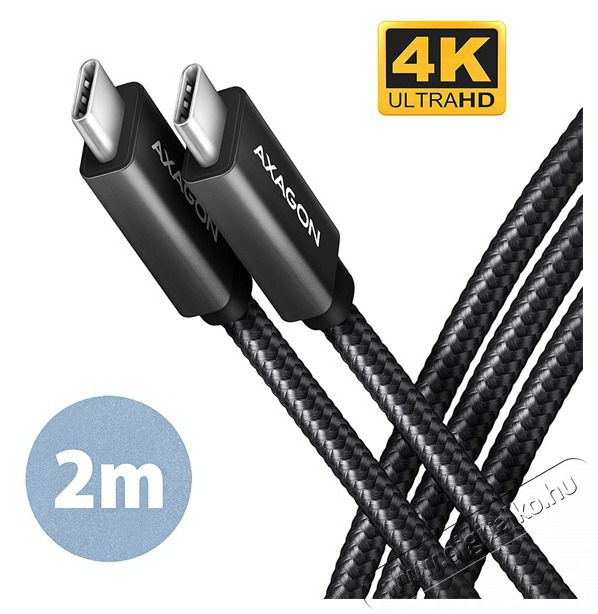 Axagon BUCM32-CM20AB USB-C 3.2 Gen 2 - USB-C 2 m fekete k&aacute;bel Mobil / Kommunik&aacute;ci&oacute; / Smart - Mobiltelefon kieg&eacute;sz&iacute;tő / tok - K&aacute;bel / &aacute;talak&iacute;t&oacute; - 391155