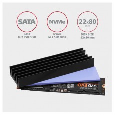 Axagon CLR-M2L10 alum&iacute;nium passz&iacute;v hűtő M.2 SSD-hez Iroda &eacute;s sz&aacute;m&iacute;t&aacute;stechnika - Egy&eacute;b sz&aacute;m&iacute;t&aacute;stechnikai term&eacute;k - 391469