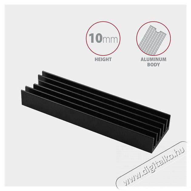Axagon CLR-M2L10 alum&iacute;nium passz&iacute;v hűtő M.2 SSD-hez Iroda &eacute;s sz&aacute;m&iacute;t&aacute;stechnika - Egy&eacute;b sz&aacute;m&iacute;t&aacute;stechnikai term&eacute;k - 391469