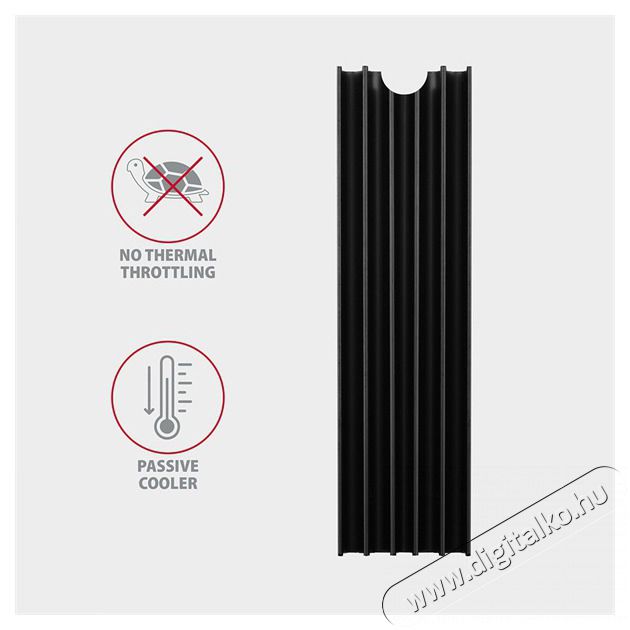 Axagon CLR-M2L10 alum&iacute;nium passz&iacute;v hűtő M.2 SSD-hez Iroda &eacute;s sz&aacute;m&iacute;t&aacute;stechnika - Egy&eacute;b sz&aacute;m&iacute;t&aacute;stechnikai term&eacute;k - 391469
