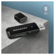 Axagon CRE-S2N Superspeed USB 3.2 Gen 1 Type-A, slim SD/microSD k&aacute;rtyaolvas&oacute; Mem&oacute;ria k&aacute;rtya / Pendrive - K&aacute;rtya olvas&oacute; - 392425